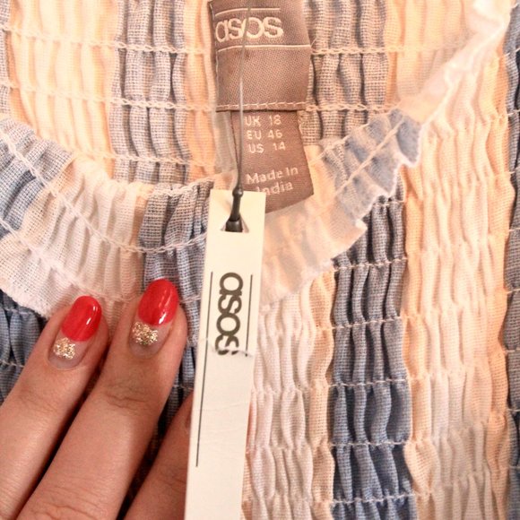 ASOS DESIGN shirred frill sleeve jumpsuit - Picture 4 of 5